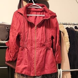French Connection Women's Utility Jacket in Deep Red
